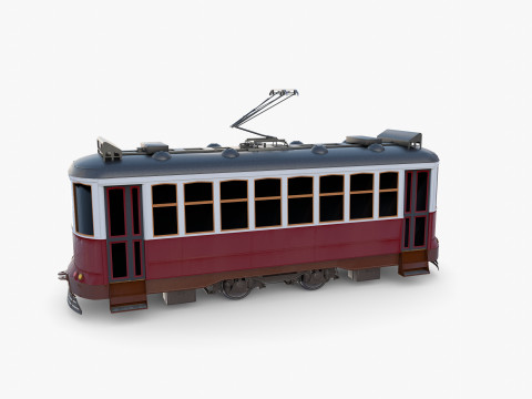 Historic tram V6 Modelo 3D