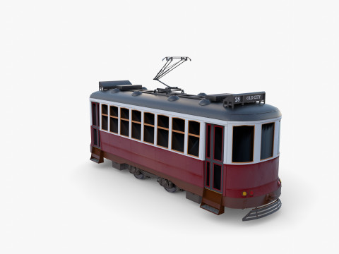 Historic tram V6 Modelo 3D