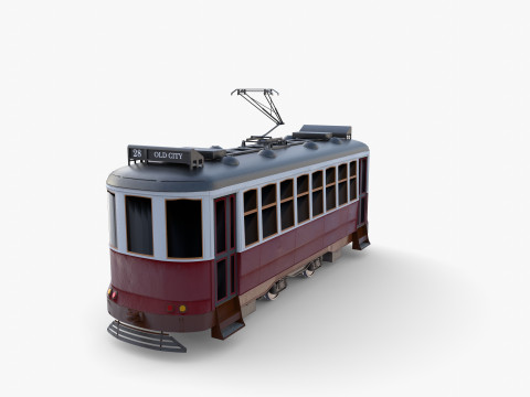 Historic tram V6 Modelo 3D
