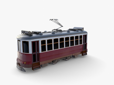 Historic tram V6 Modelo 3D