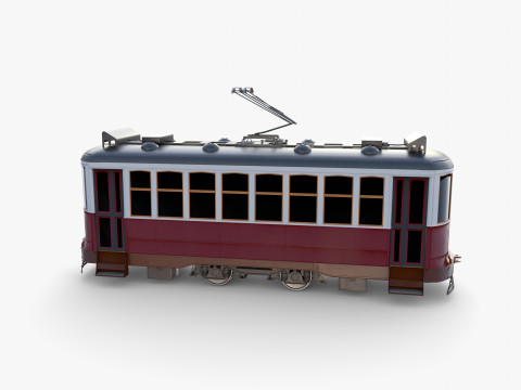 Historic tram V6 Modelo 3D