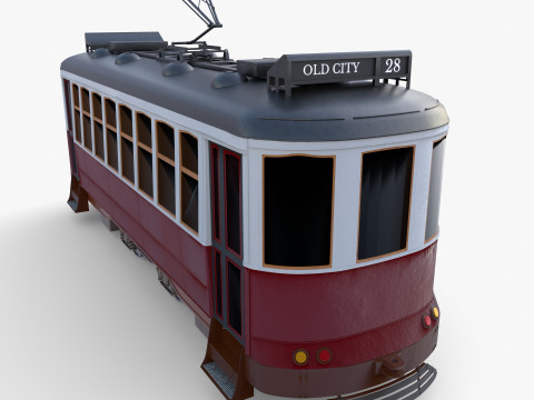 Historic tram V6 3D मॉडल