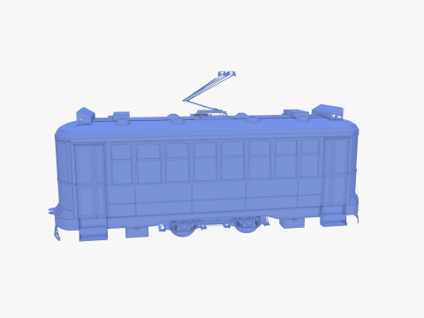 Historic tram V6 Modelo 3D