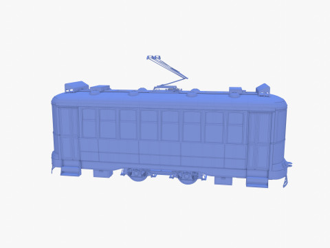 Historic tram V6 Modelo 3D