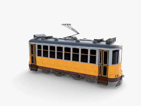 Historic tram V7 3D Model