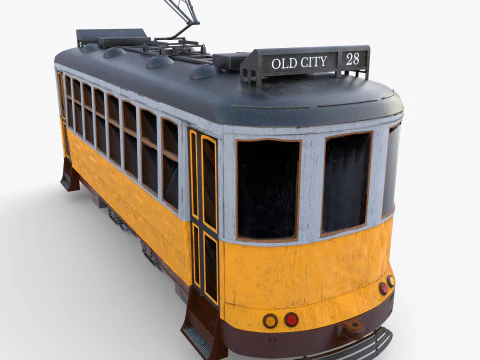 Historic tram V7 3D Model
