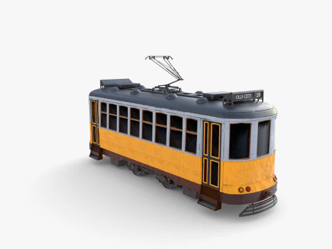 Historic tram V7 3D Model