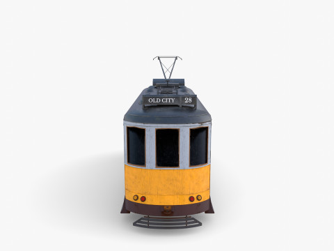 Historic tram V7 3D मॉडल
