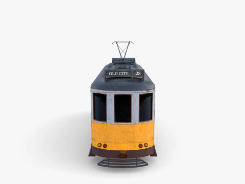 Historic tram V7 3D Model