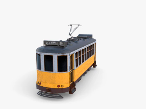 Historic tram V7 3D Model