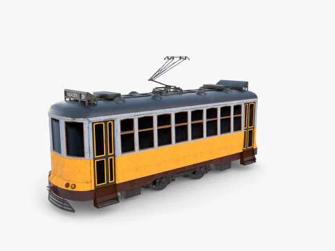 Historic tram V7 3D Model