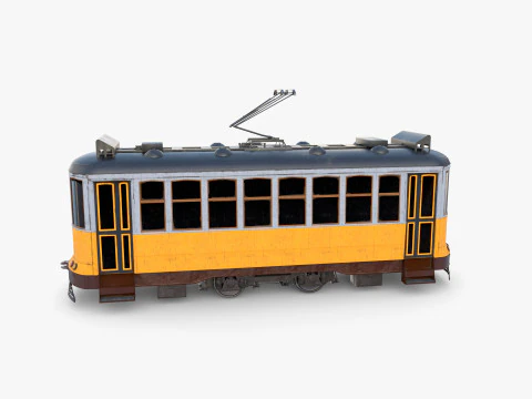 Historic tram V7 3D Model