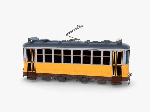 Historic tram V7 3D Model
