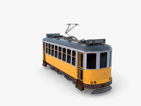 Historic tram V7 3D Model