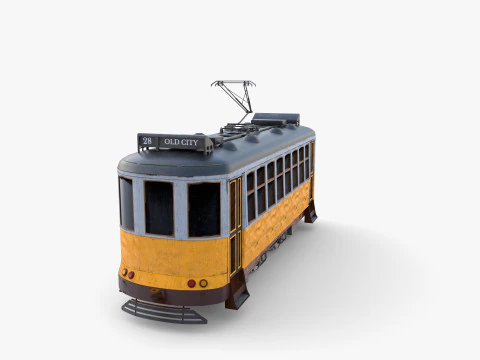 Historic tram V7 3D Model