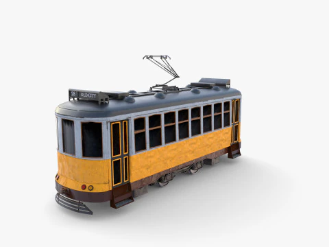 Historic tram V7 3D Model
