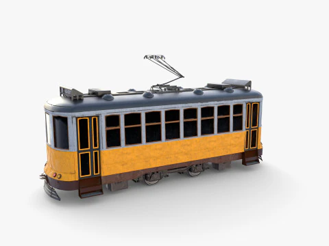 Historic tram V7 3D Model