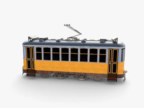 Historic tram V7 3D Model