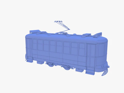 Historic tram V7 3D Model