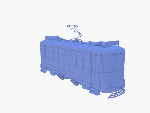 Historic tram V7 3D Model