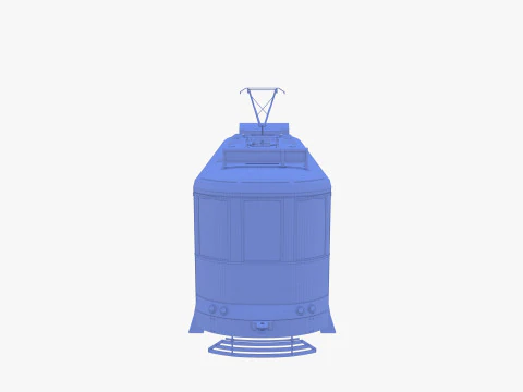 Historic tram V7 3D Model