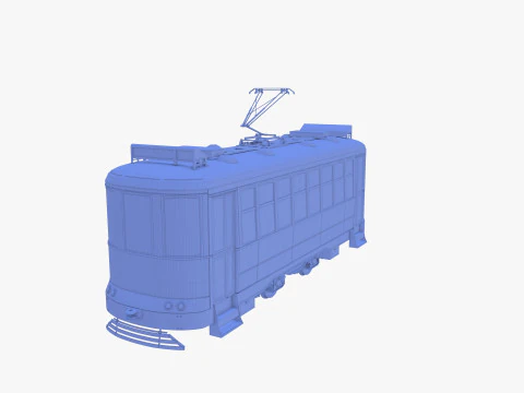 Historic tram V7 3D Model