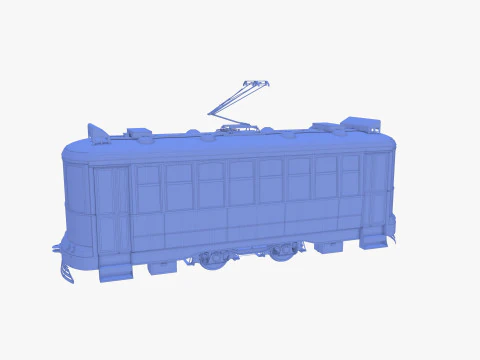 Historic tram V7 3D Model