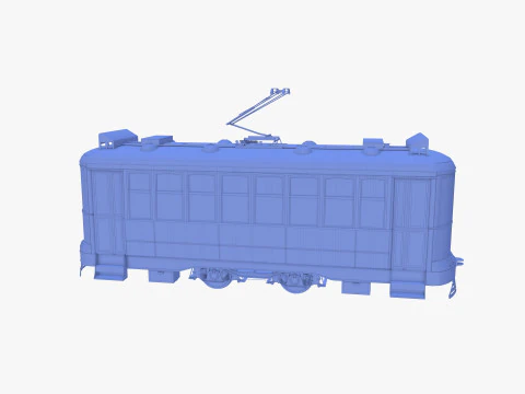 Historic tram V7 3D Model