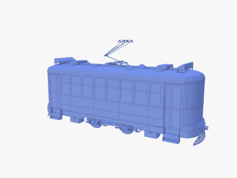 Historic tram V7 3D Model