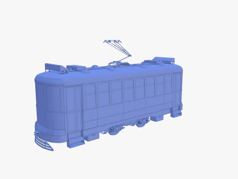 Historic tram V7 3D Model