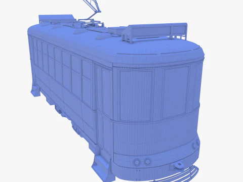 Historic tram V7 3D Model