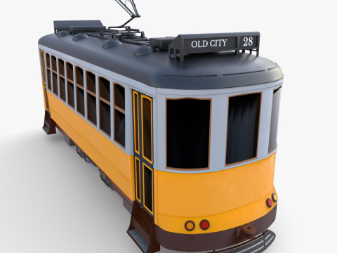 Historic tram V8 3D मॉडल