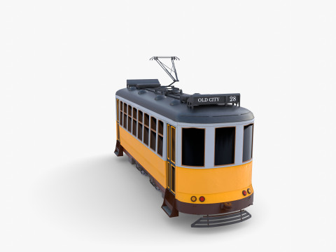 Historic tram V8 3Dモデル