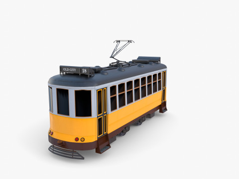 Historic tram V8 3Dモデル