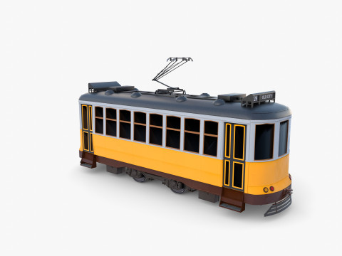 Historic tram V8 3Dモデル