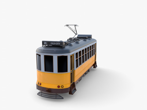 Historic tram V8 3Dモデル