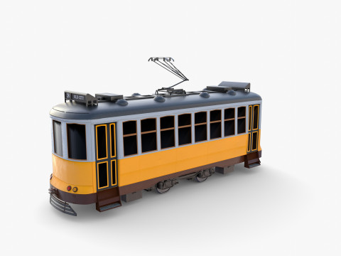 Historic tram V8 3Dモデル