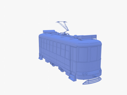 Historic tram V8 3Dモデル
