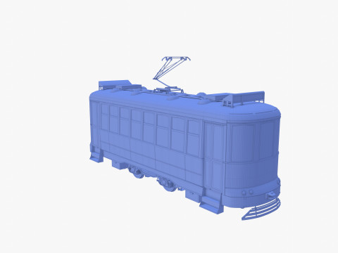Historic tram V8 3Dモデル
