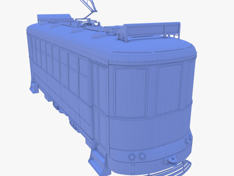 Historic tram V8 3Dモデル