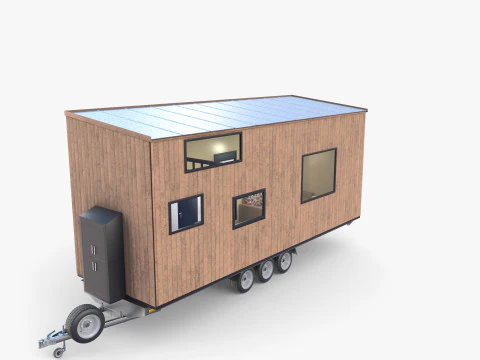 Mobile house trailer V1 3D Model