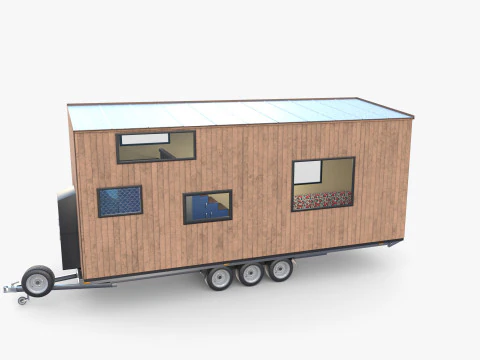Mobile house trailer V1 3D Model
