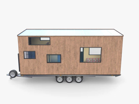 Mobile house trailer V1 3D Model