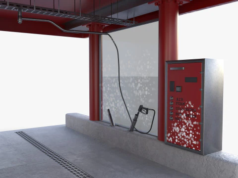 Self service car wash V1 3D Model