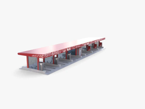 Self service car wash V1 3D Model