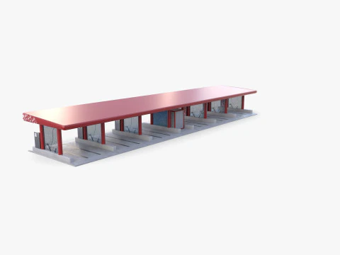 Self service car wash V1 3D Model