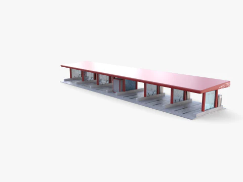 Self service car wash V1 3D Model