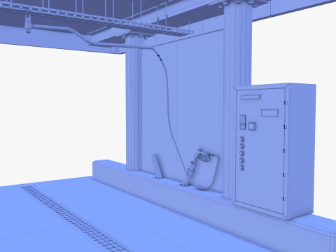 Self service car wash V1 3D Model