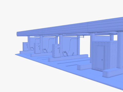 Self service car wash V1 3D Model