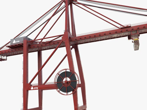Container Port Crane V1 3D Model